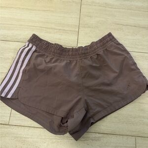 Adidas Women's purple Athletic Shorts with Stripes